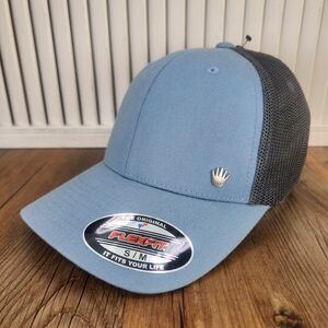 No Bad Ideas Finley FlexFit Sz S/M Hat Cap McCarty Blue Mesh Designer Lids Sport